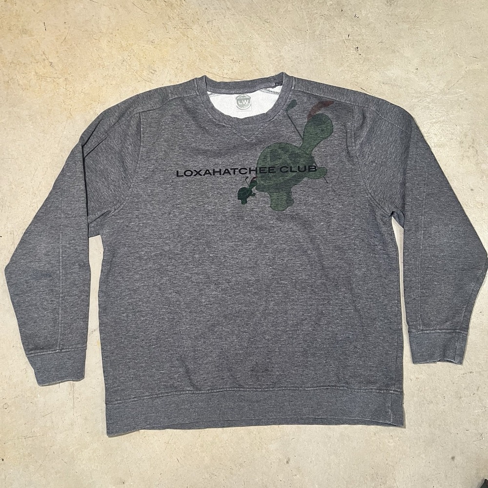 Levelwear Loxahatchee Club Crewneck Sweatshirt XL Grey Soft Jack Nicklaus Golf